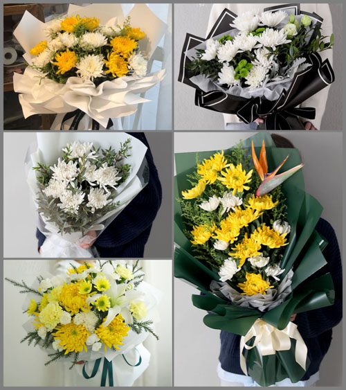 山东青岛胶州市胶东街道南堤子村白事花束代送